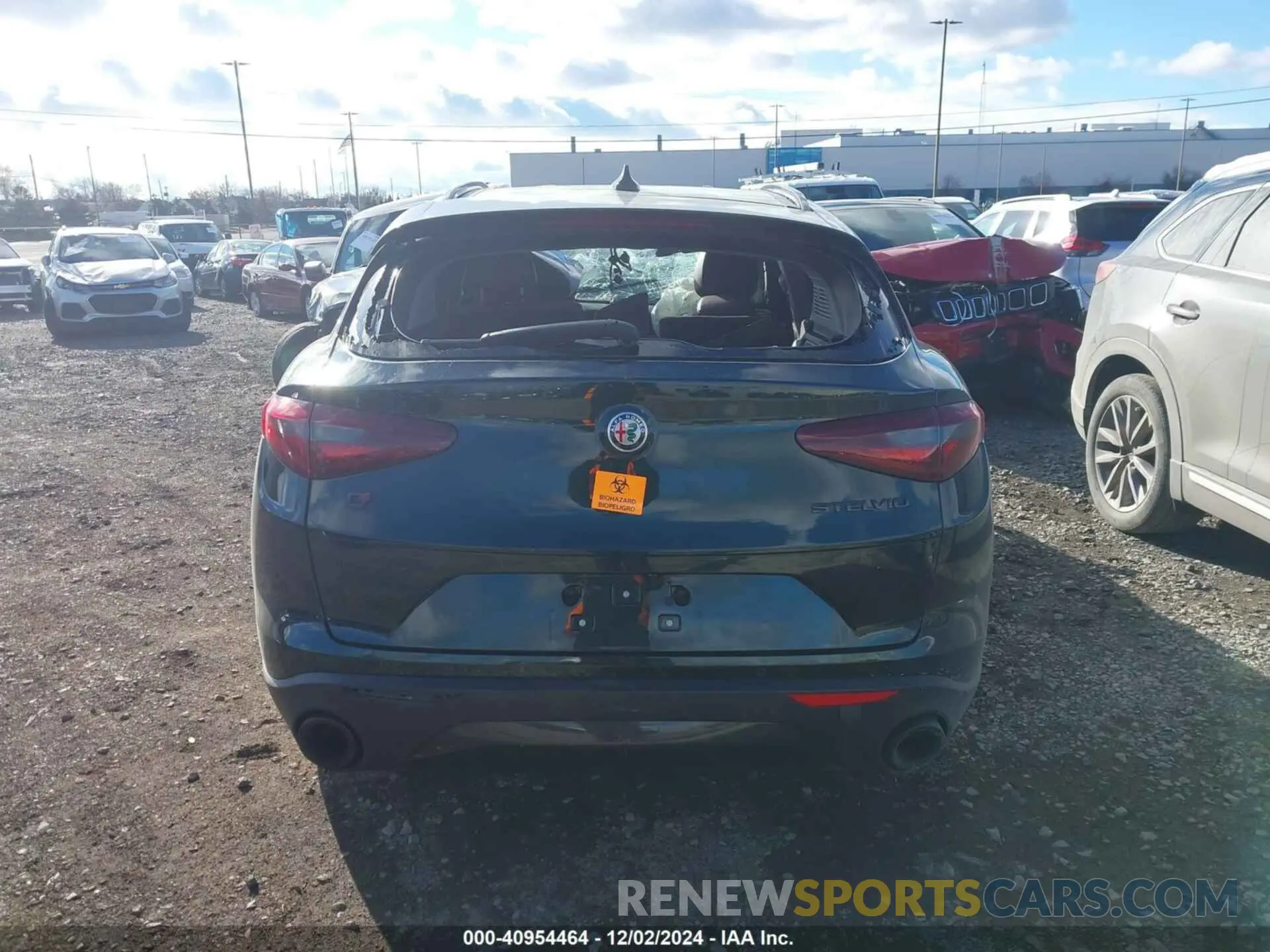 15 fotografías del automóvil dañado ZASPAKAN4K7C40834 ALFA ROMEO STELVIO 2019
