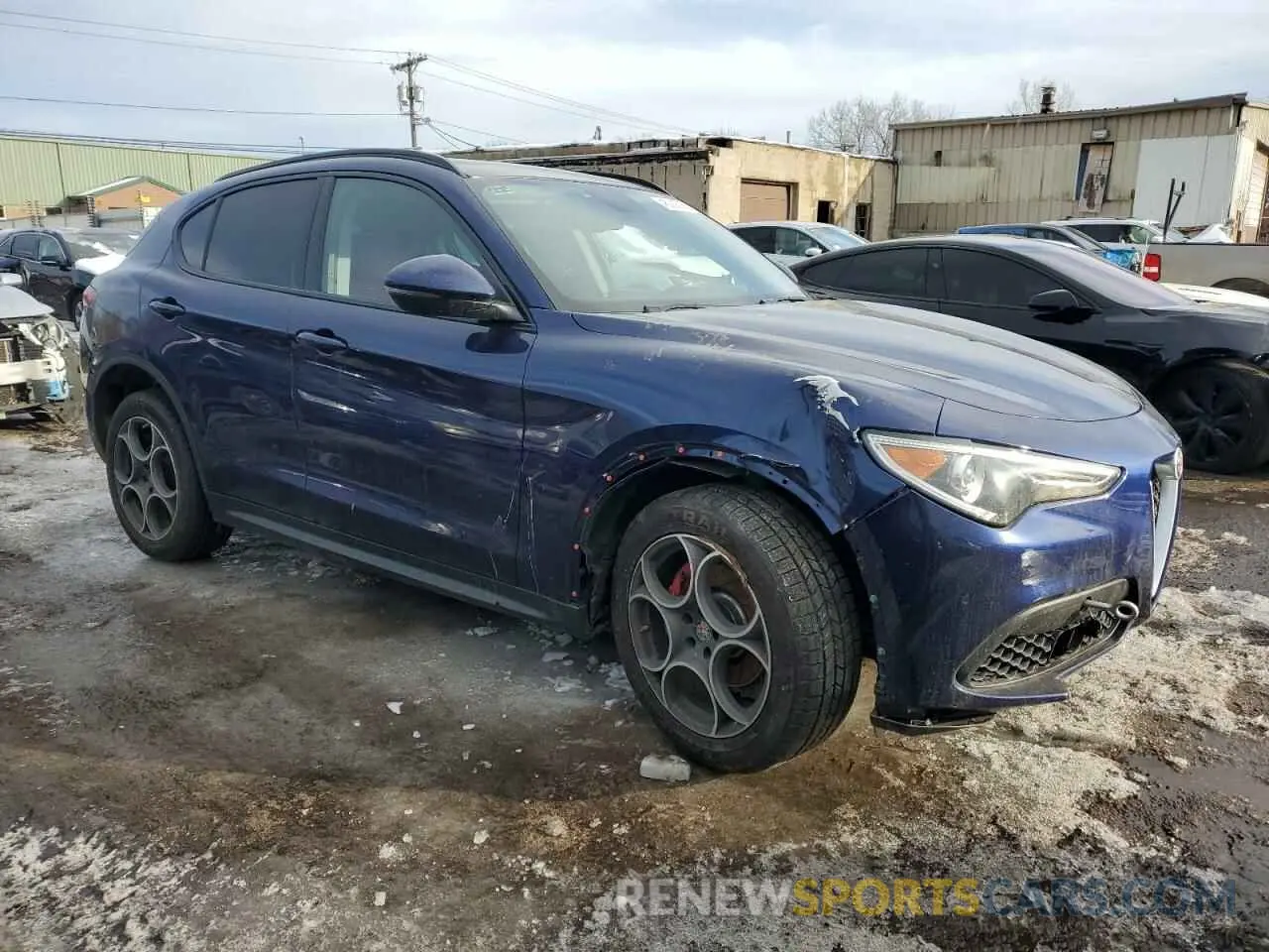 4 fotografías del automóvil dañado ZASPAKAN8K7C59404 ALFA ROMEO STELVIO 2019