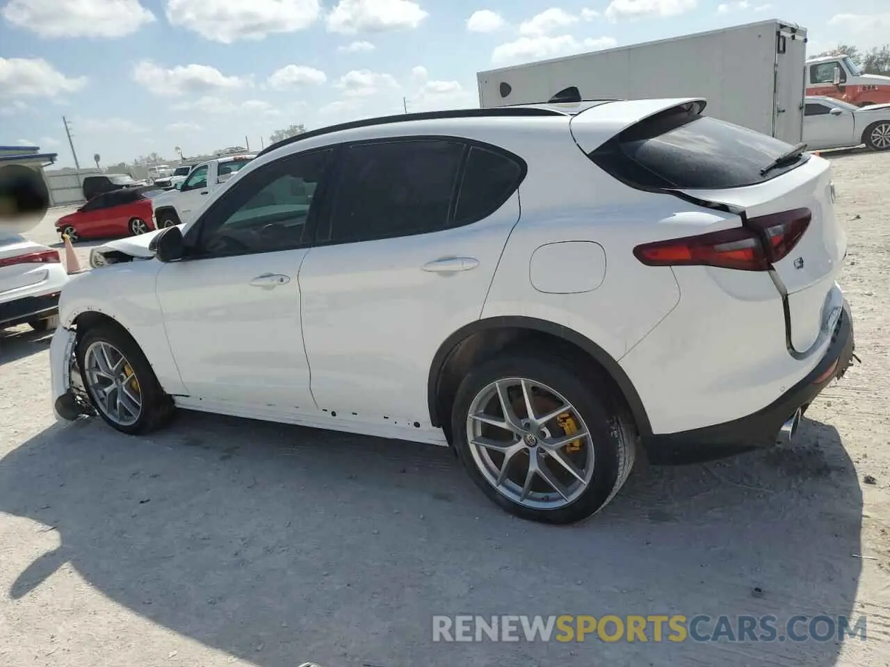 2 fotografías del automóvil dañado ZASPAKBN4K7C50293 ALFA ROMEO STELVIO 2019