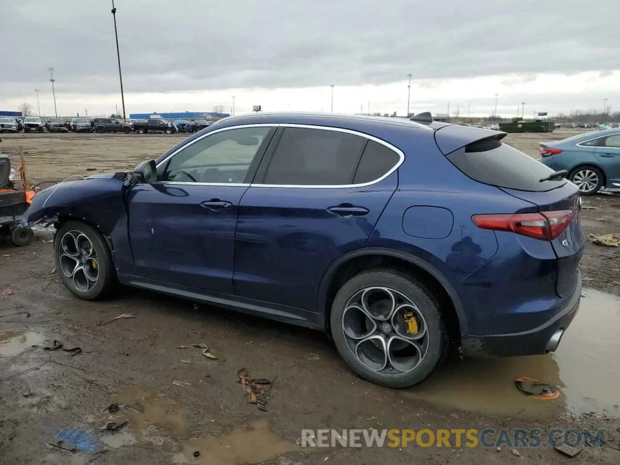 2 fotografías del automóvil dañado ZASPAKBN4K7C58880 ALFA ROMEO STELVIO 2019