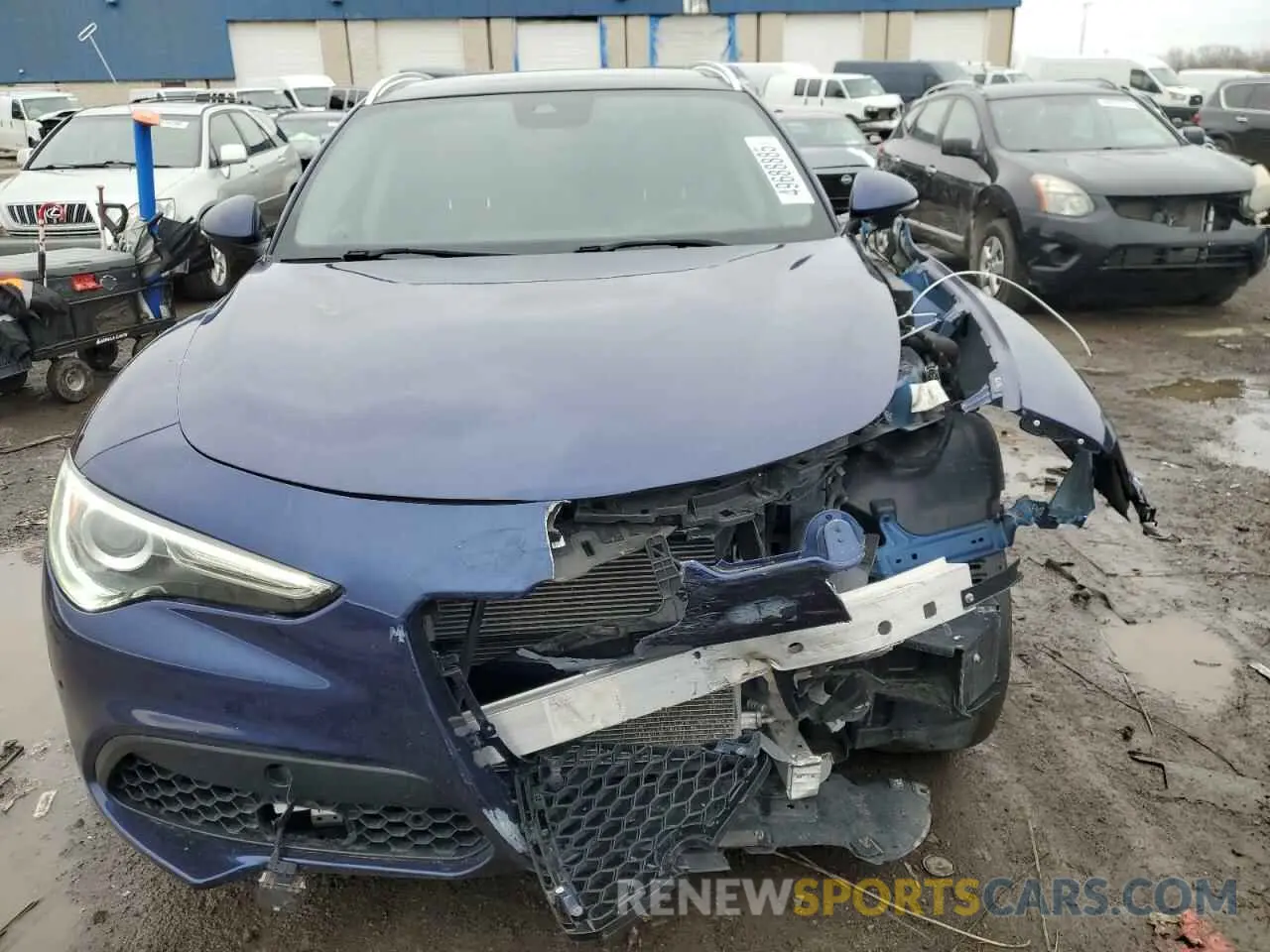 5 fotografías del automóvil dañado ZASPAKBN4K7C58880 ALFA ROMEO STELVIO 2019