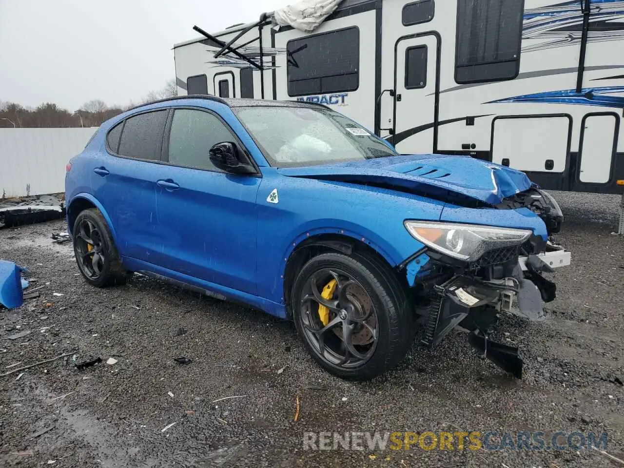 4 fotografías del automóvil dañado ZASPAKEV4L7C84005 ALFA ROMEO STELVIO 2020