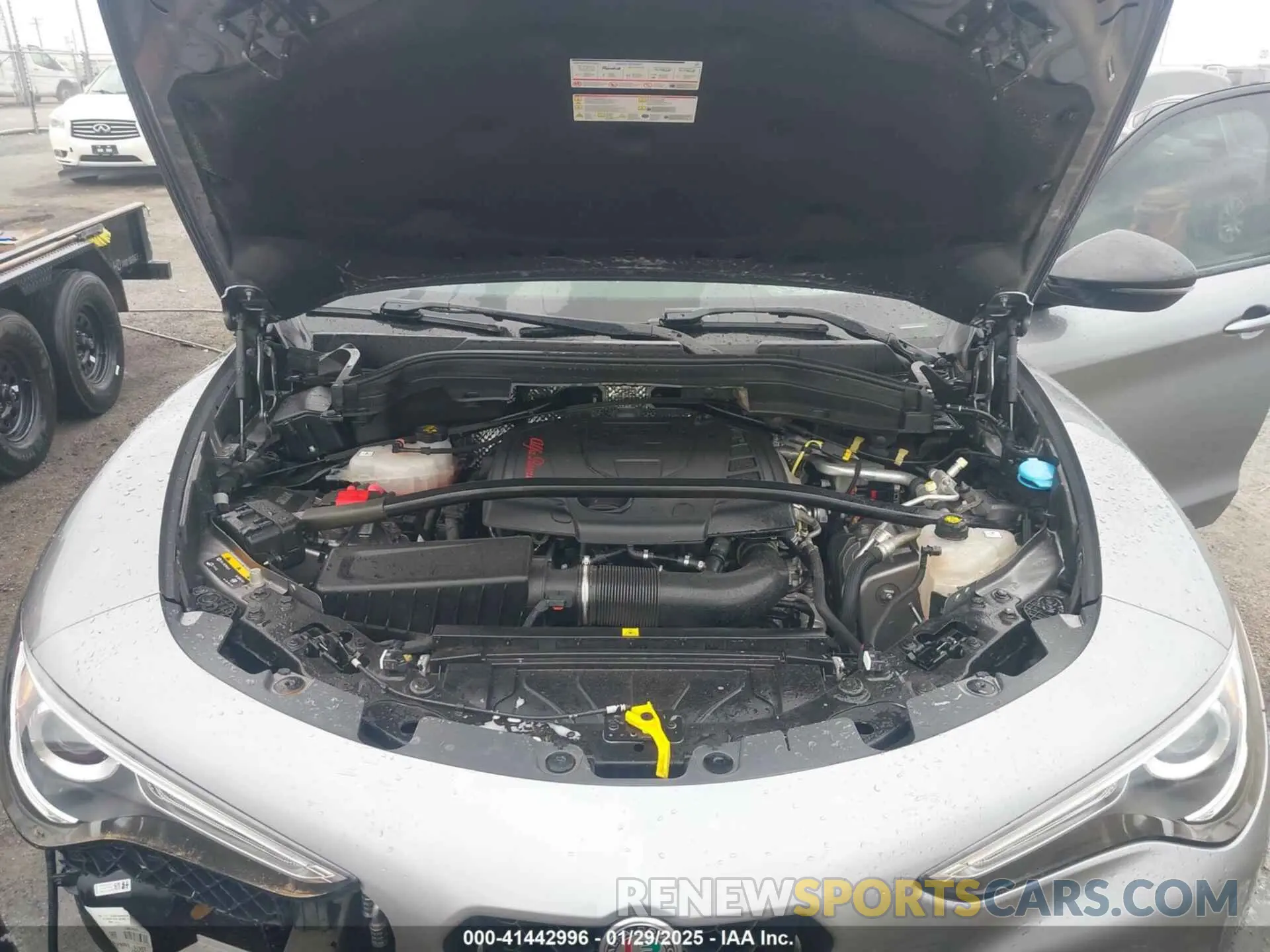 10 fotografías del automóvil dañado ZASPAKBN0M7D15255 ALFA ROMEO STELVIO 2021