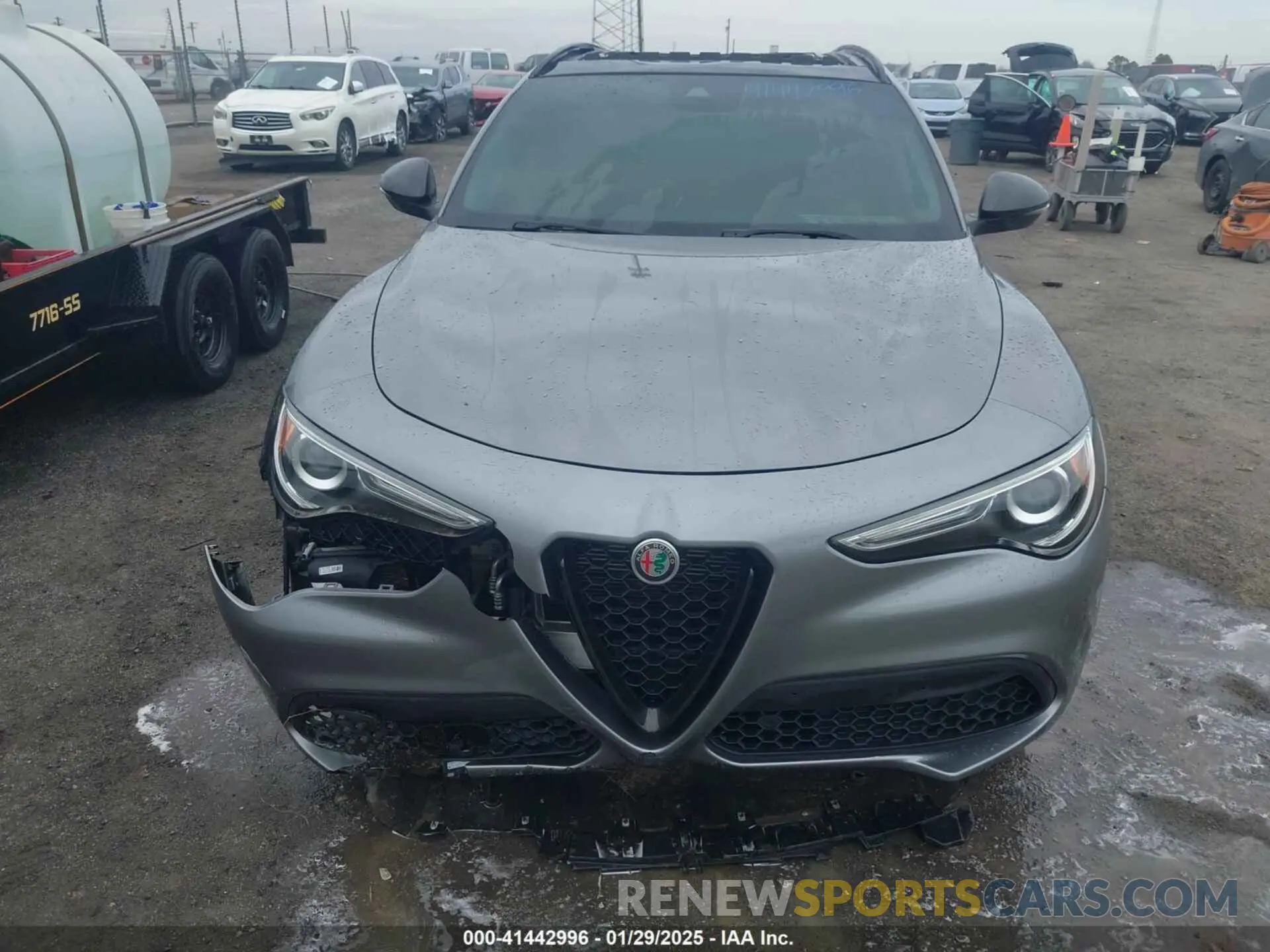 6 fotografías del automóvil dañado ZASPAKBN0M7D15255 ALFA ROMEO STELVIO 2021