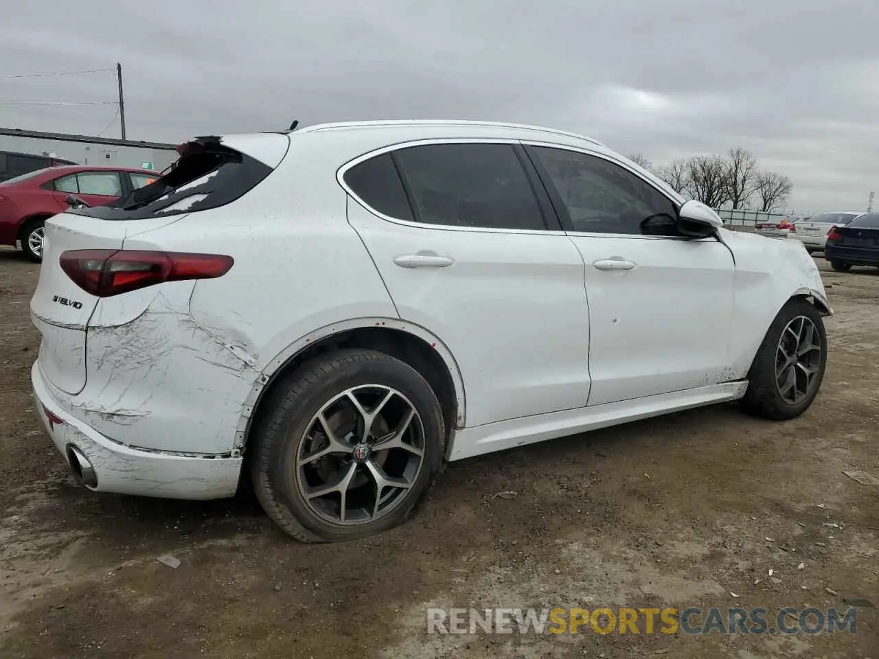 3 fotografías del automóvil dañado ZASPAKBN5M7D08902 ALFA ROMEO STELVIO 2021
