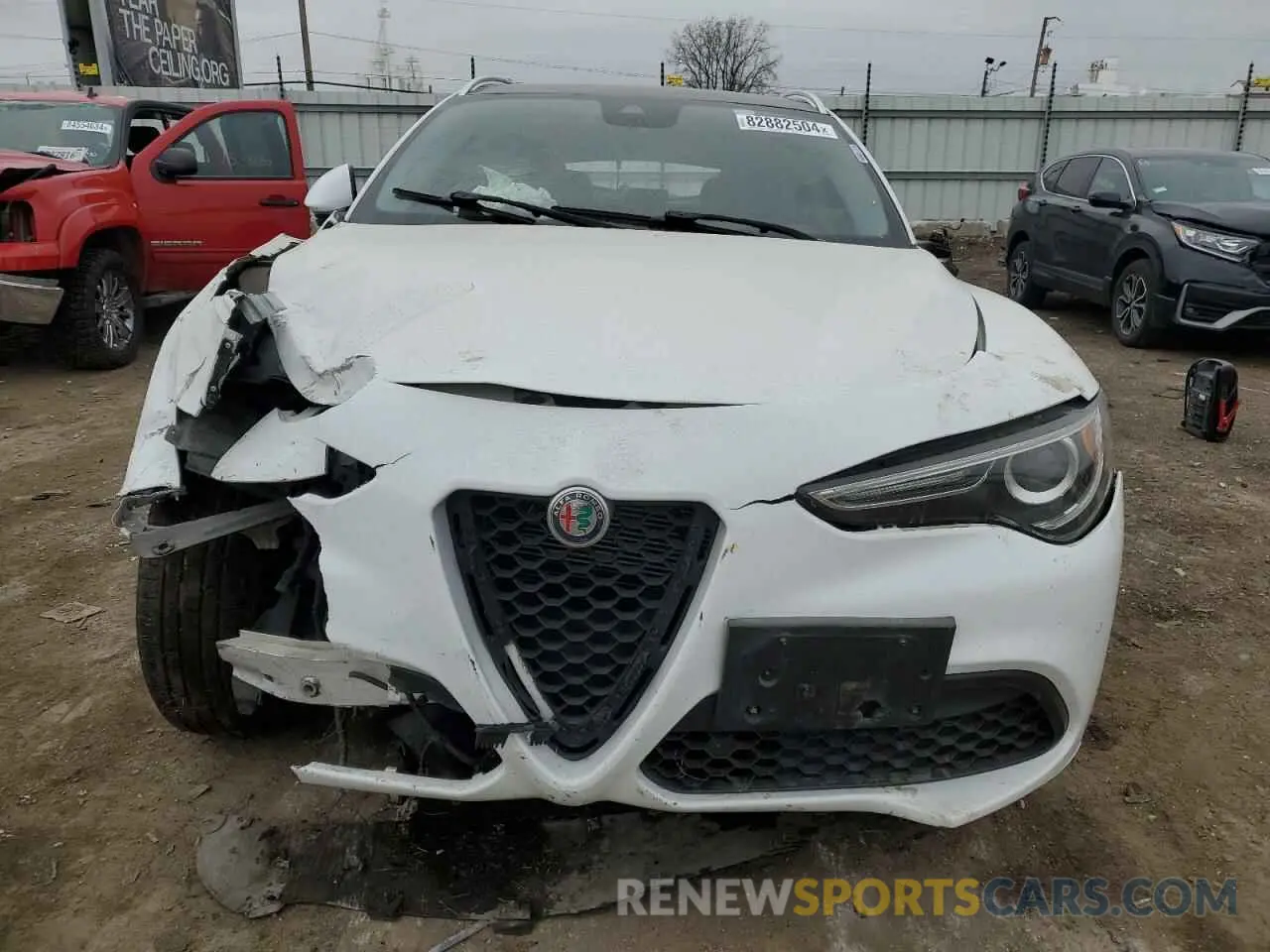 5 fotografías del automóvil dañado ZASPAKBN5M7D08902 ALFA ROMEO STELVIO 2021
