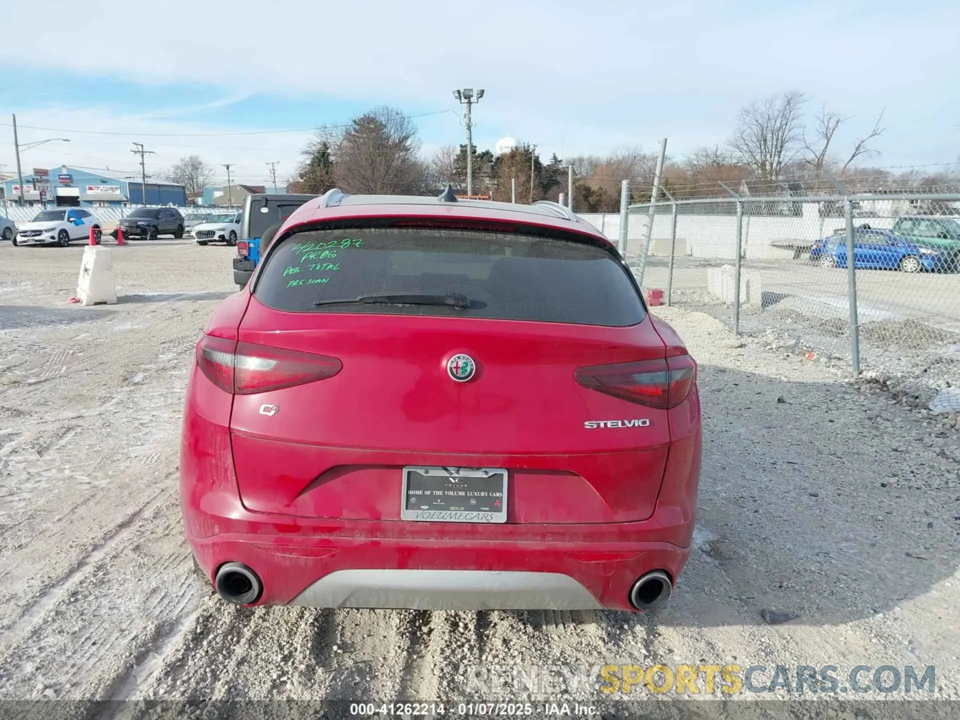 16 fotografías del automóvil dañado ZASPAKBN5M7D13534 ALFA ROMEO STELVIO 2021