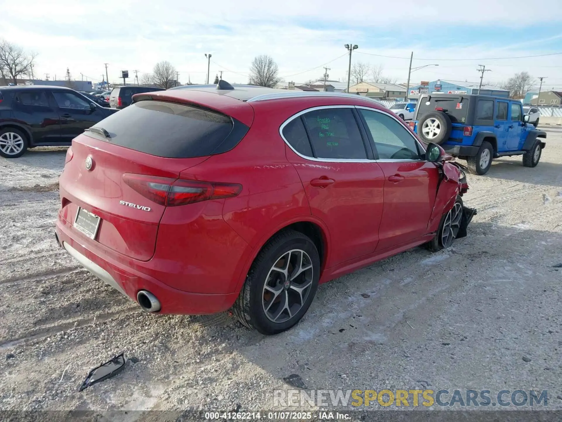 4 fotografías del automóvil dañado ZASPAKBN5M7D13534 ALFA ROMEO STELVIO 2021