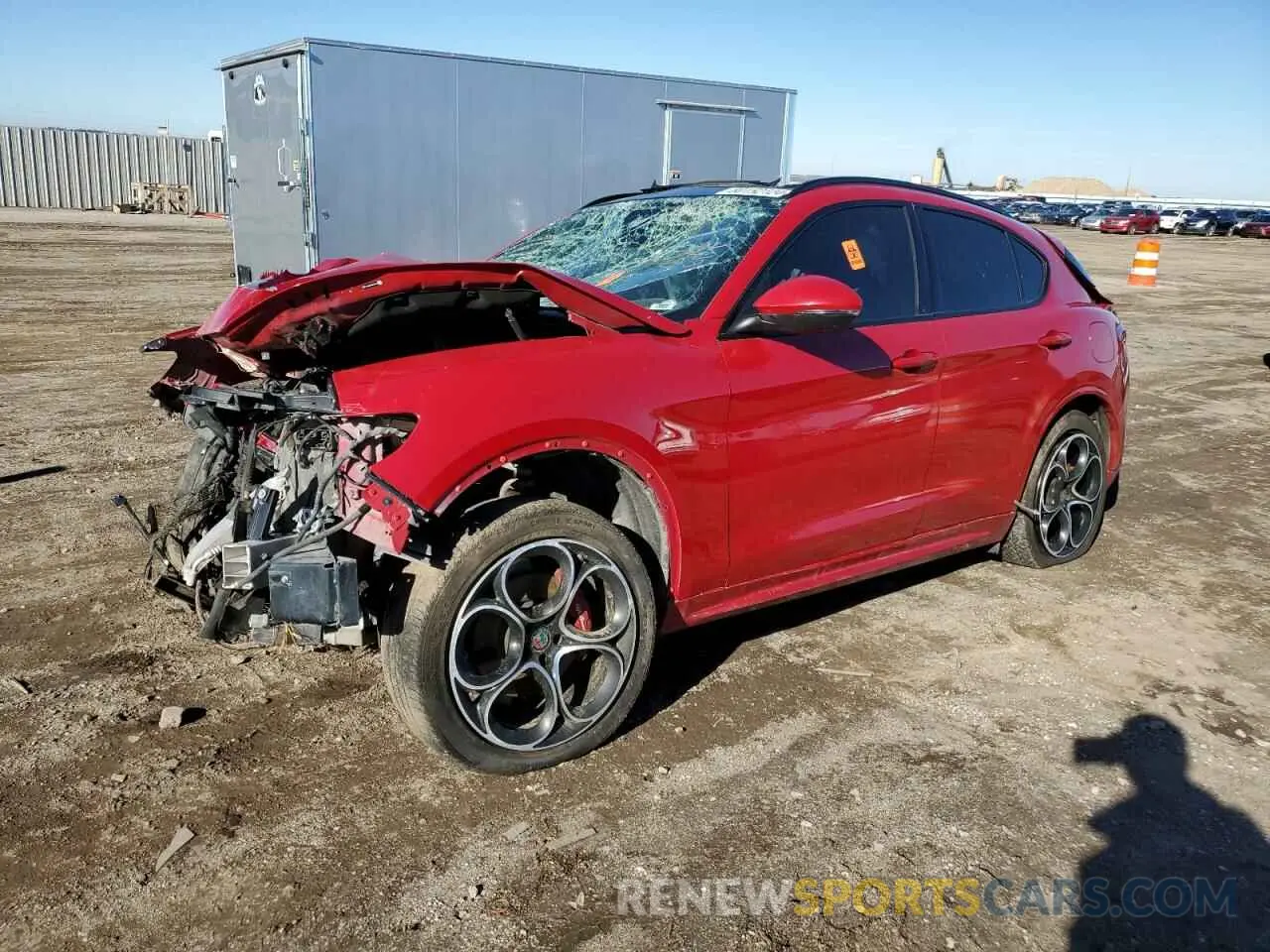 1 fotografías del automóvil dañado ZASPAKBNXM7D11536 ALFA ROMEO STELVIO 2021