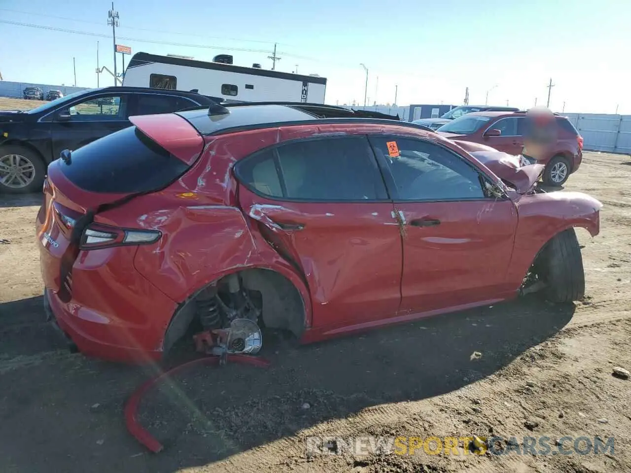 3 fotografías del automóvil dañado ZASPAKBNXM7D11536 ALFA ROMEO STELVIO 2021