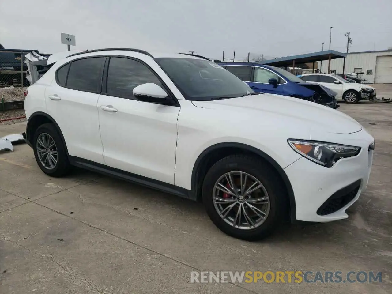 4 fotografías del automóvil dañado ZASPAKAN6N7D31060 ALFA ROMEO STELVIO 2022