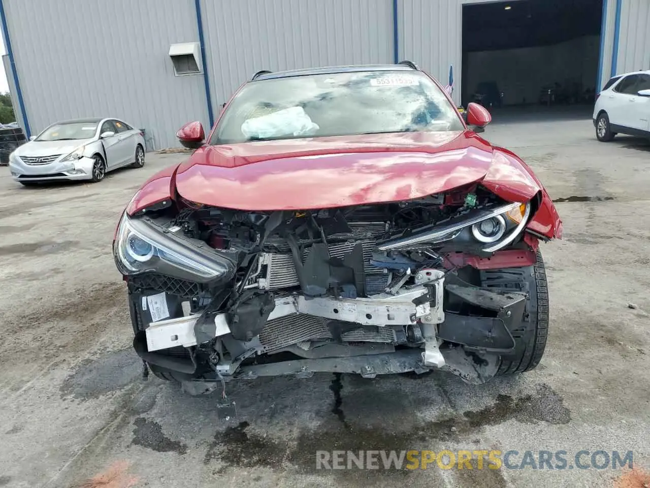 5 fotografías del automóvil dañado ZASPAKBN2P7D65711 ALFA ROMEO STELVIO 2023