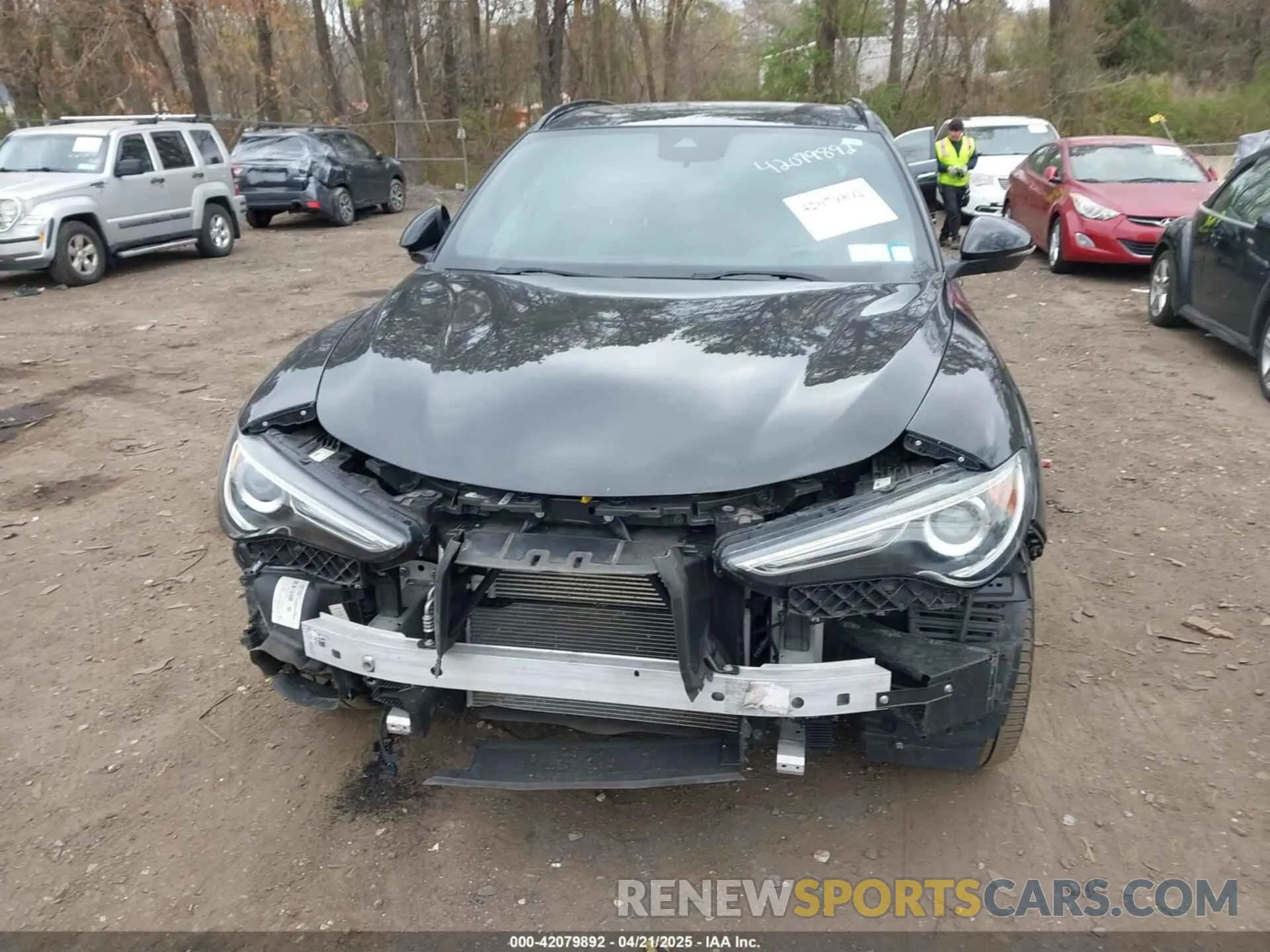 12 fotografías del automóvil dañado ZASPAKBN6P7D49639 ALFA ROMEO STELVIO 2023
