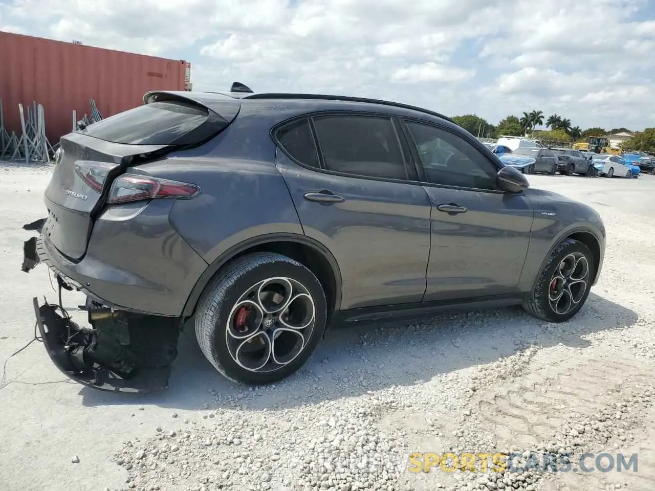 3 fotografías del automóvil dañado ZASPAKBN0R7D75236 ALFA ROMEO STELVIO 2024