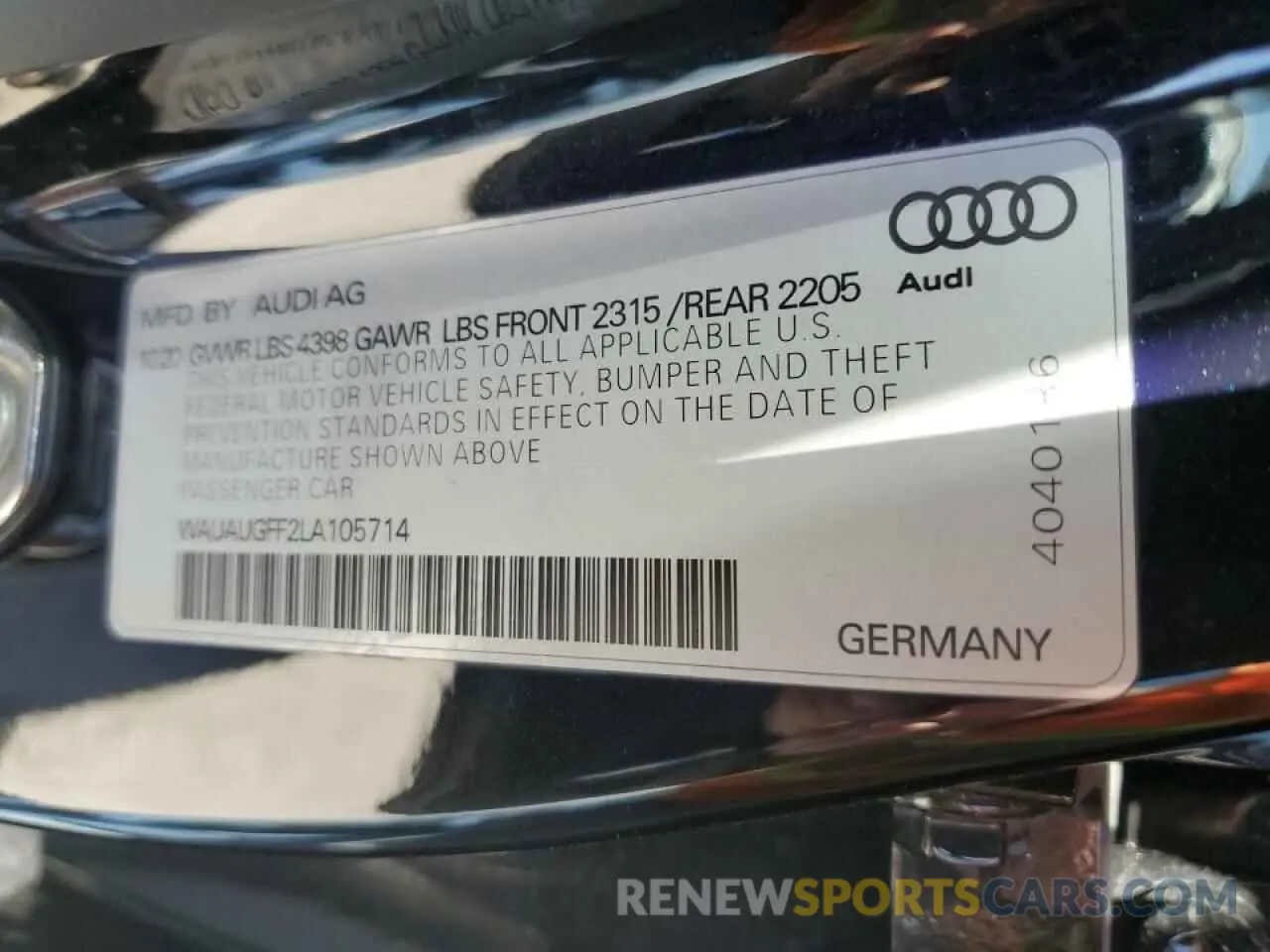 12 fotografías del automóvil dañado WAUAUGFF2LA105714 AUDI A3 2020