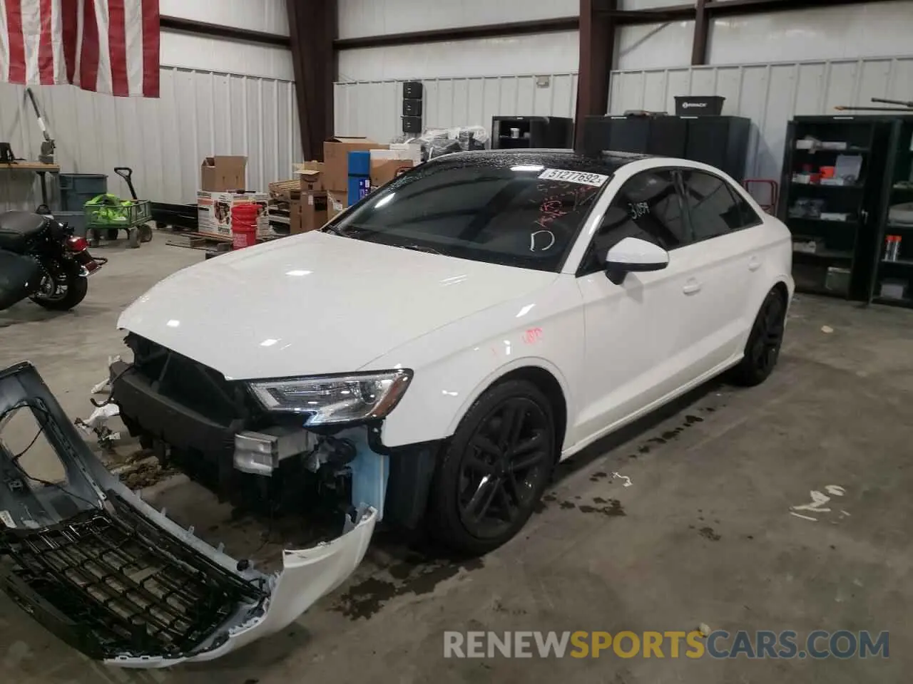 2 fotografías del automóvil dañado WAUAUGFF7LA099182 AUDI A3 2020