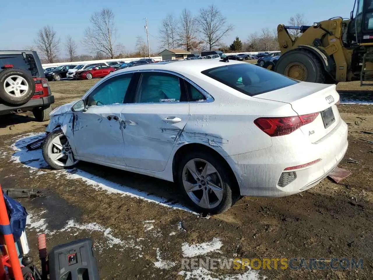 2 fotografías del automóvil dañado WAUAUDGY0NA076022 AUDI A3 2022