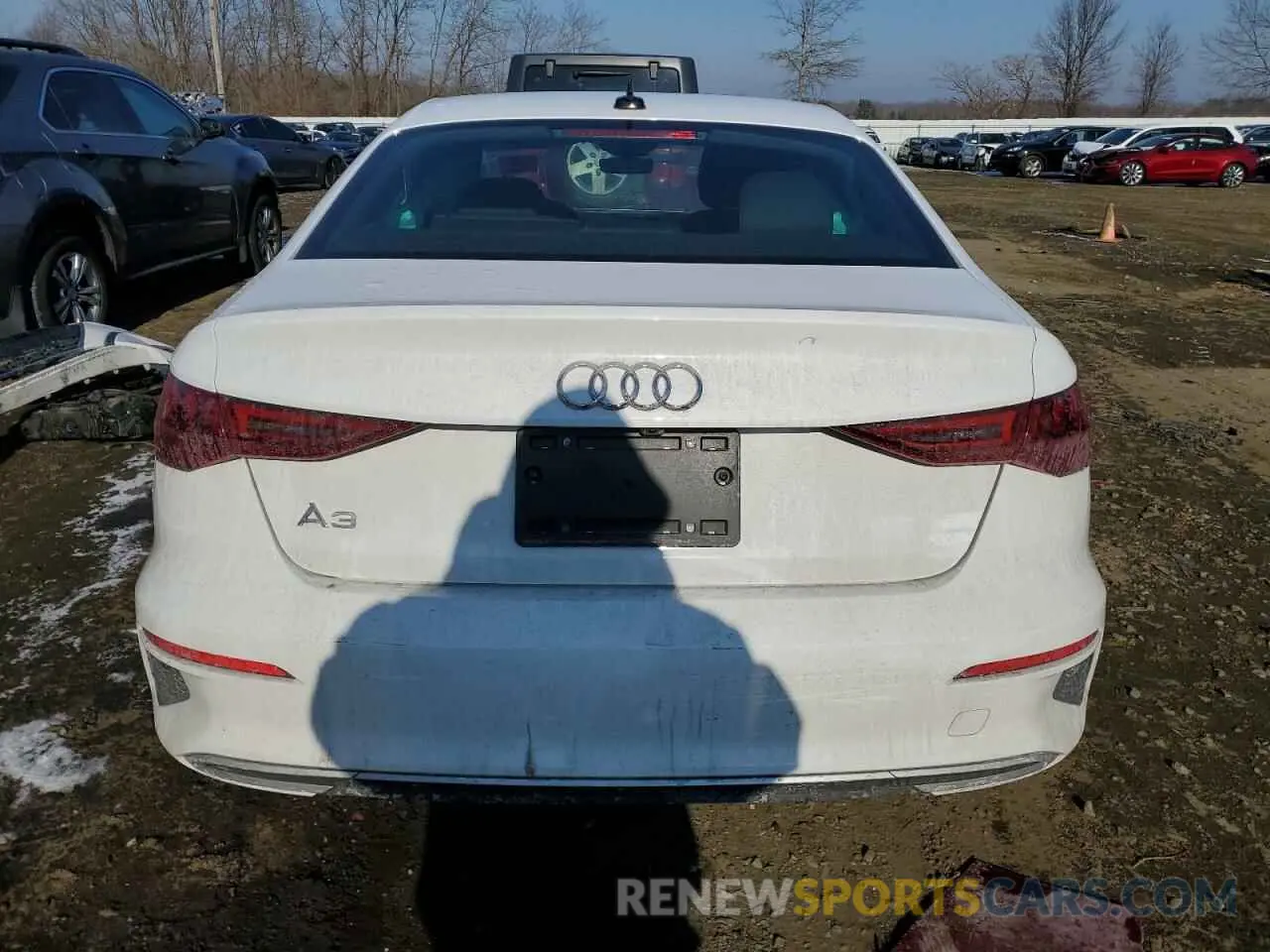 6 fotografías del automóvil dañado WAUAUDGY0NA076022 AUDI A3 2022