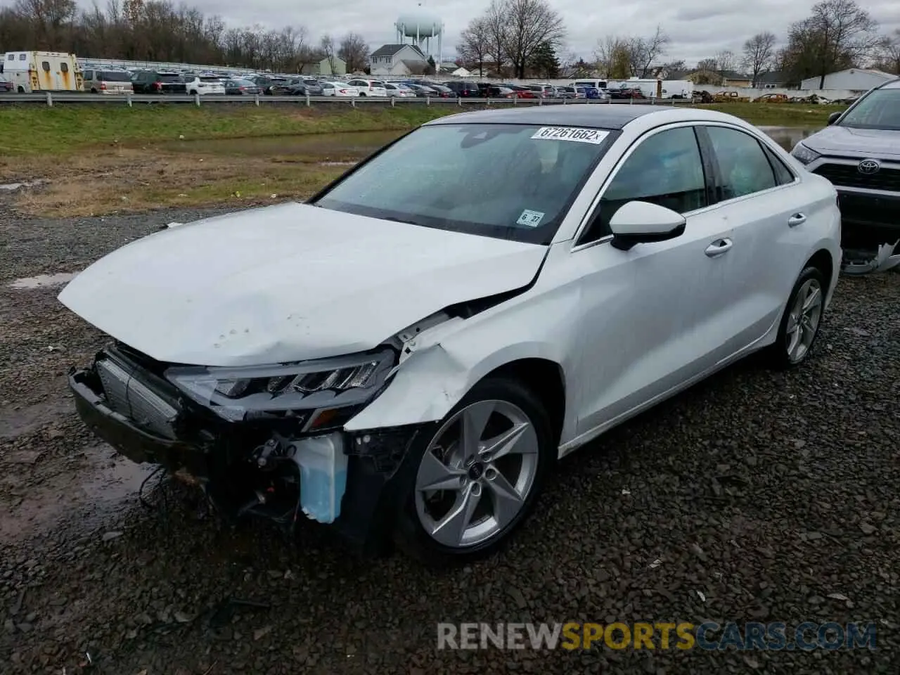 1 fotografías del automóvil dañado WAUGUDGY7NA065609 AUDI A3 2022