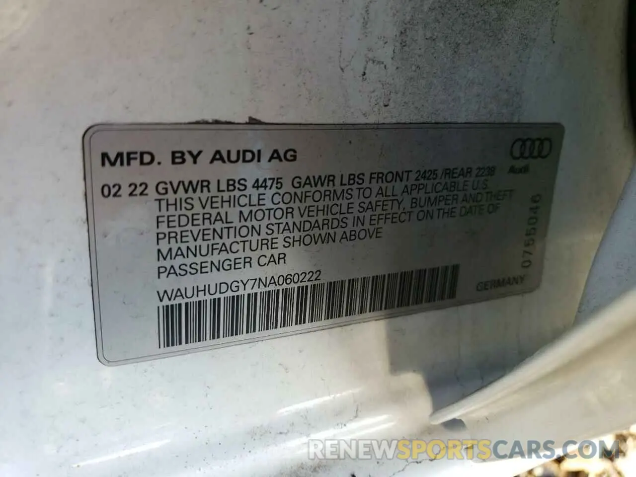 13 fotografías del automóvil dañado WAUHUDGY7NA060222 AUDI A3 2022