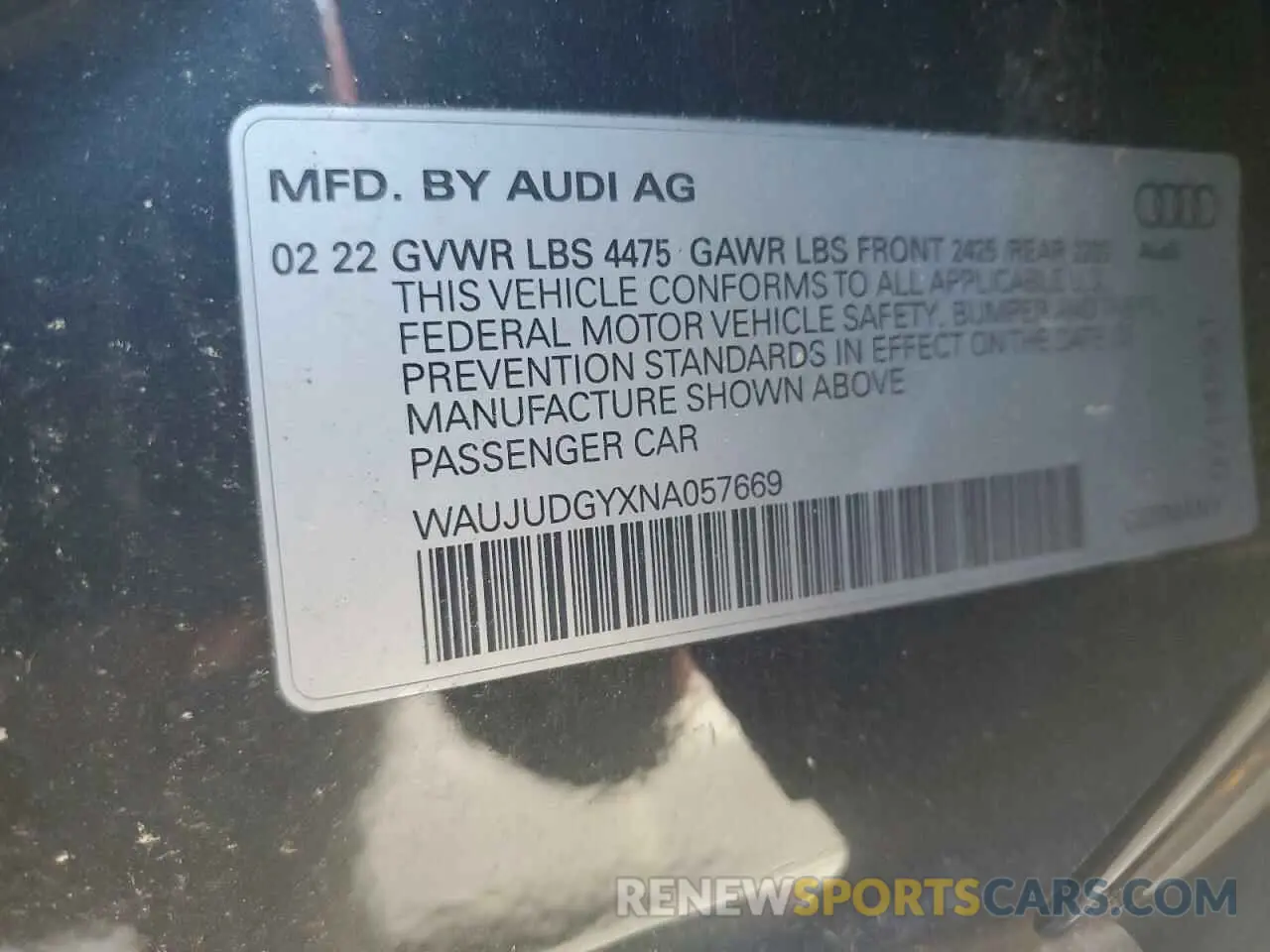 13 fotografías del automóvil dañado WAUJUDGYXNA057669 AUDI A3 2022