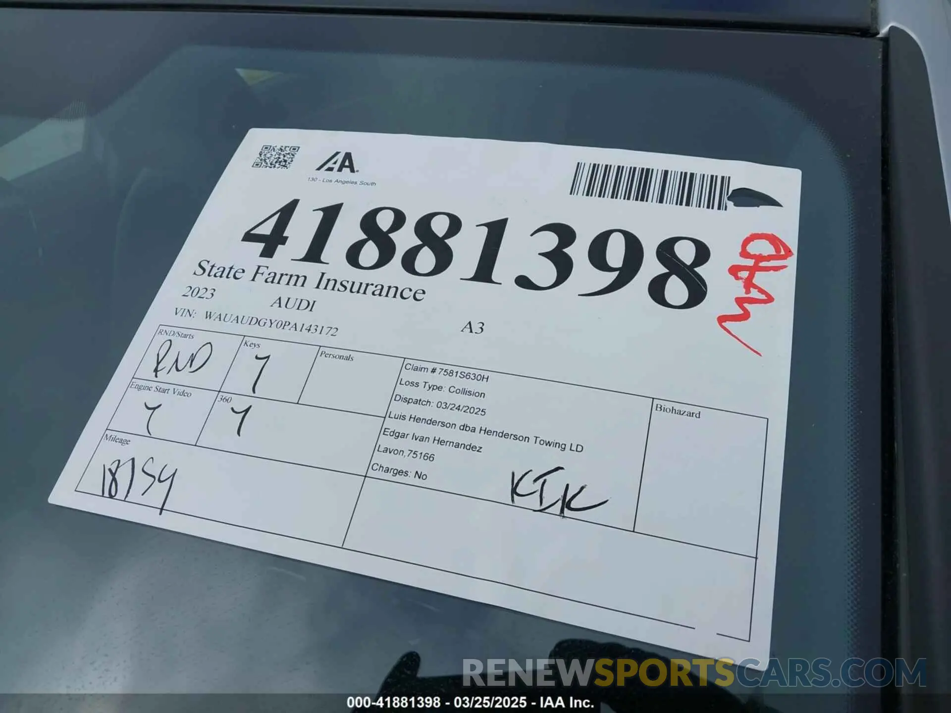 18 fotografías del automóvil dañado WAUAUDGY0PA143172 AUDI A3 2023