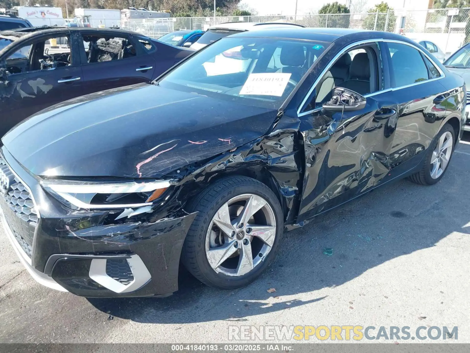 6 fotografías del automóvil dañado WAUAUDGY1PA037278 AUDI A3 2023