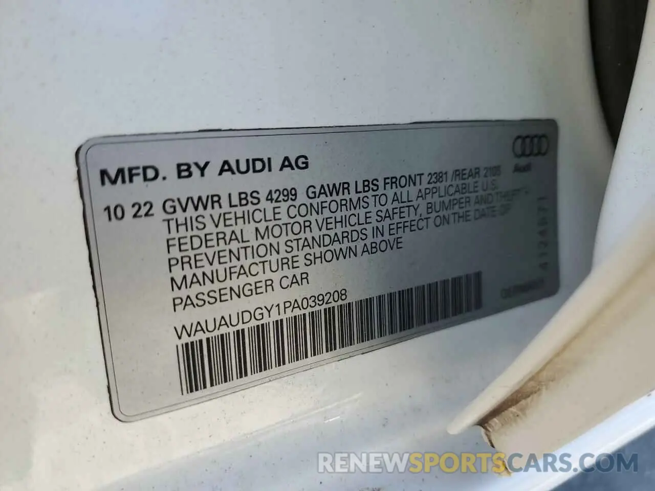 13 fotografías del automóvil dañado WAUAUDGY1PA039208 AUDI A3 2023