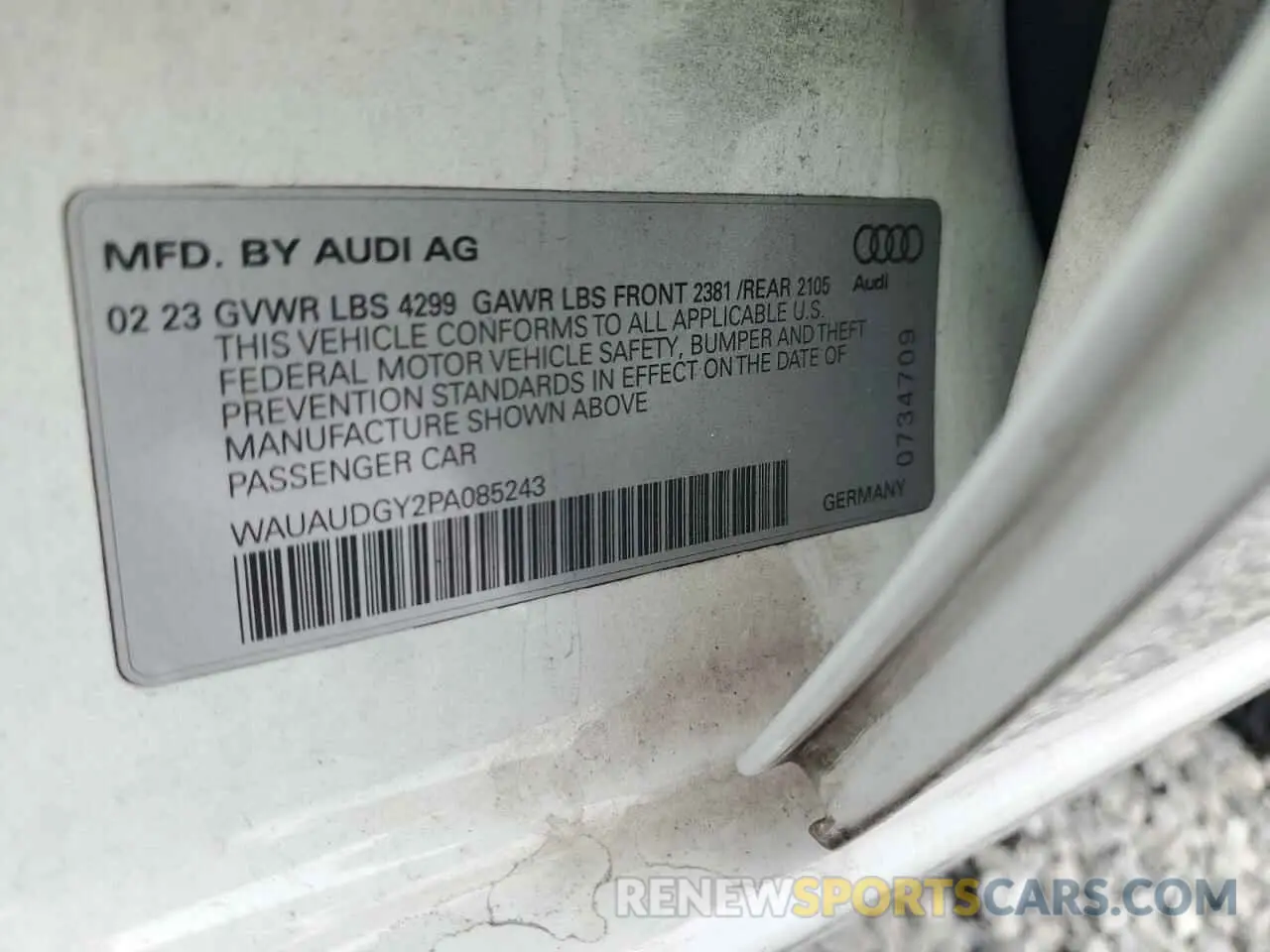 14 fotografías del automóvil dañado WAUAUDGY2PA085243 AUDI A3 2023