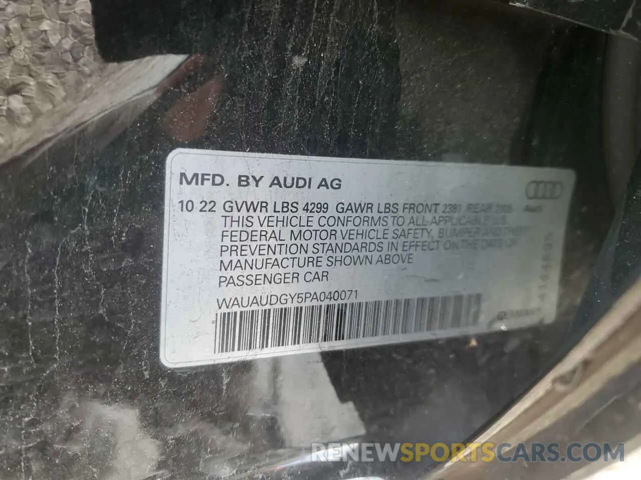 12 fotografías del automóvil dañado WAUAUDGY5PA040071 AUDI A3 2023