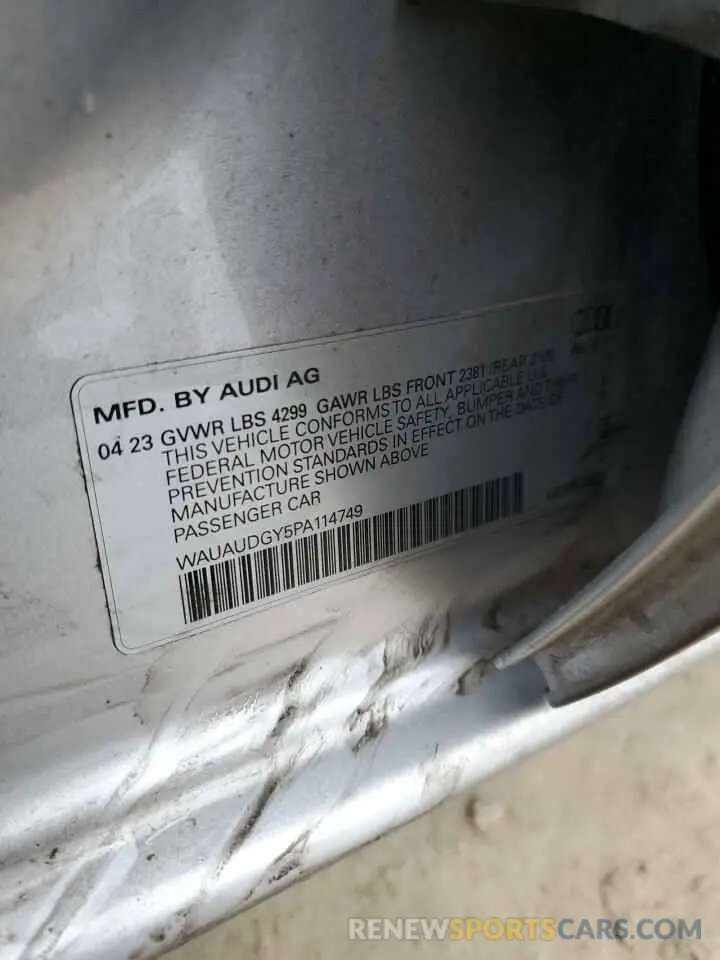 13 fotografías del automóvil dañado WAUAUDGY5PA114749 AUDI A3 2023