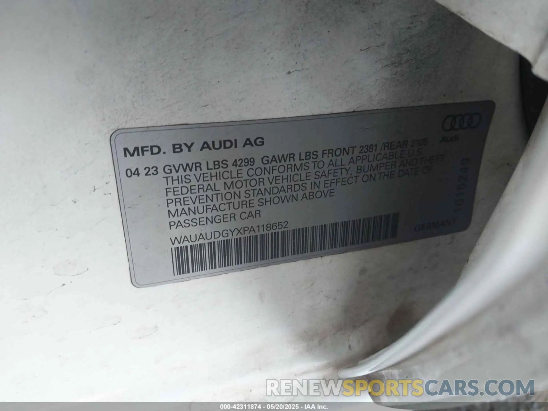 9 fotografías del automóvil dañado WAUAUDGYXPA118652 AUDI A3 2023