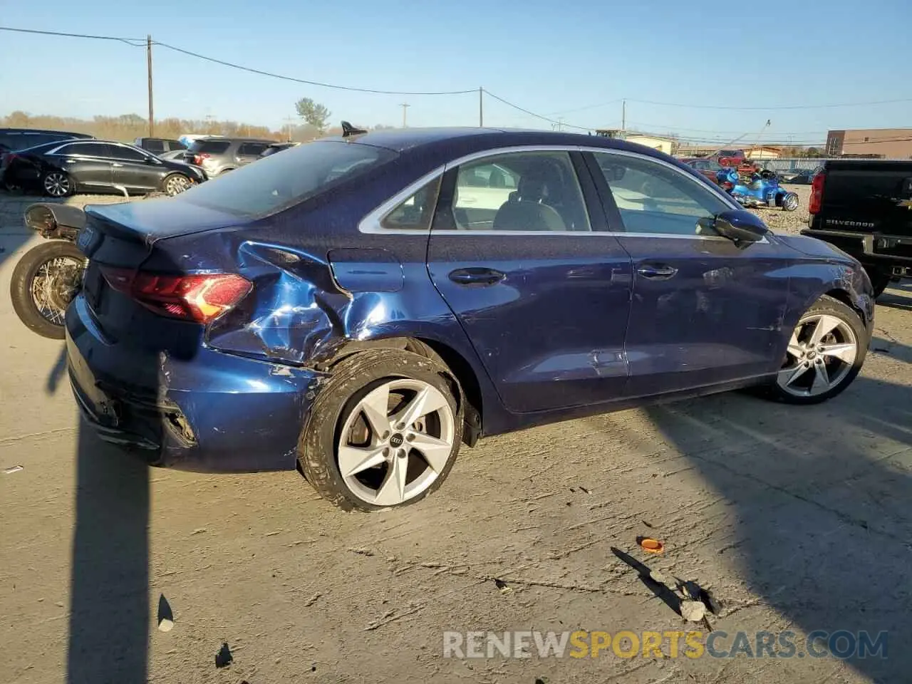 3 fotografías del automóvil dañado WAUBUDGY8PA073912 AUDI A3 2023
