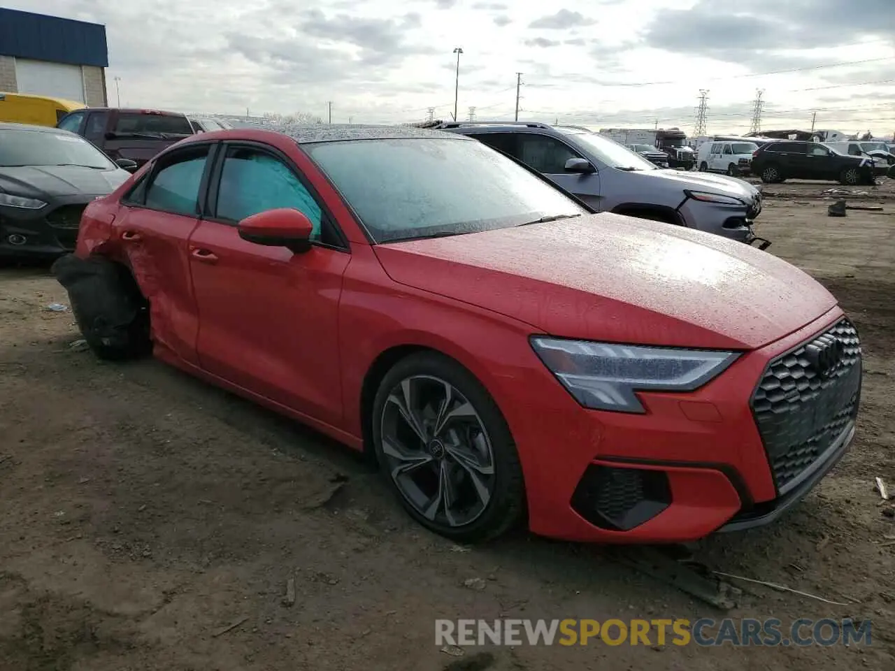 4 fotografías del automóvil dañado WAUGUDGY3PA049054 AUDI A3 2023