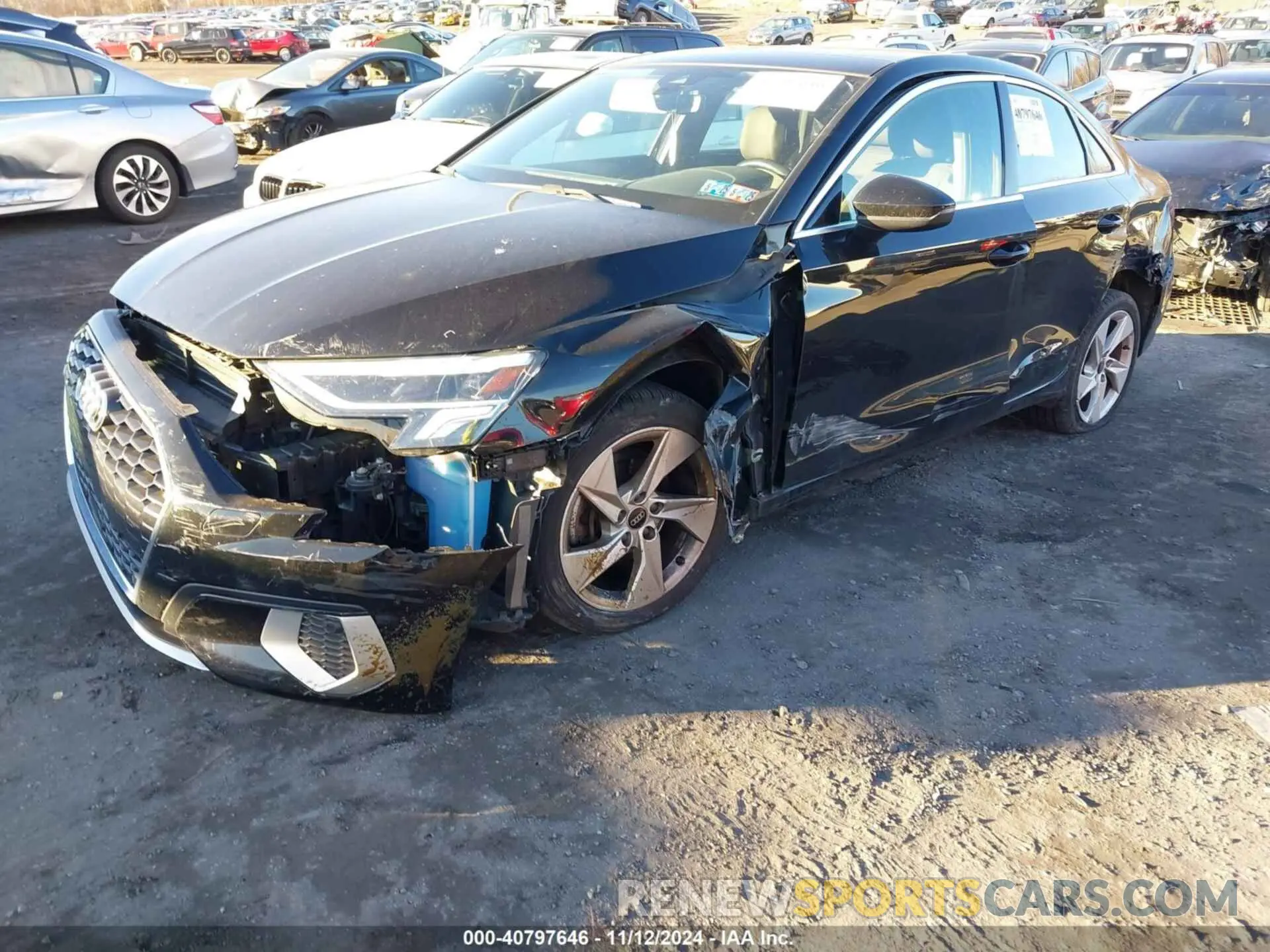 6 fotografías del automóvil dañado WAUGUDGY9PA069132 AUDI A3 2023