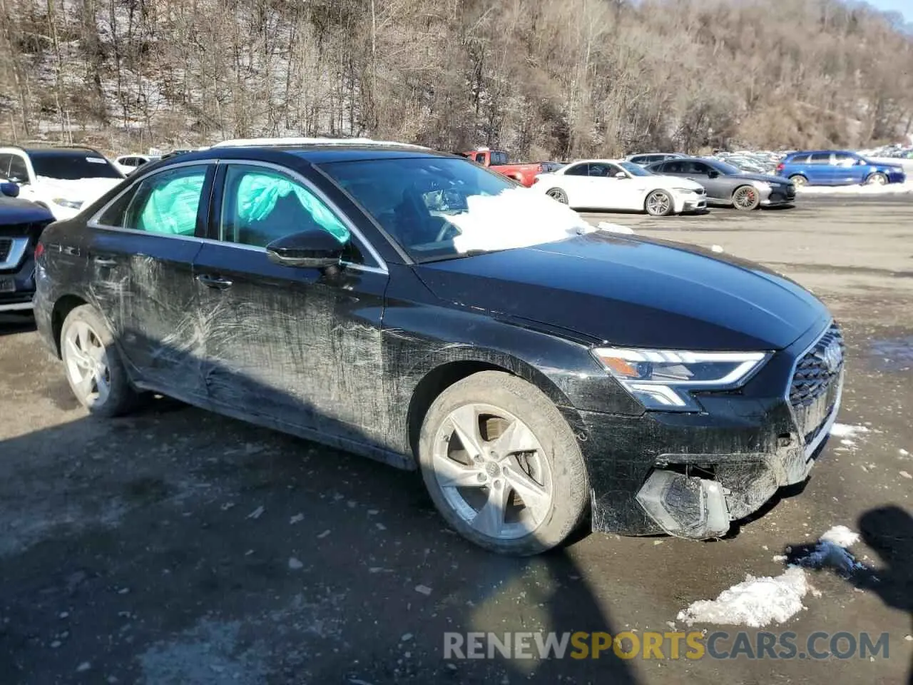4 fotografías del automóvil dañado WAUHUDGY1PA068299 AUDI A3 2023