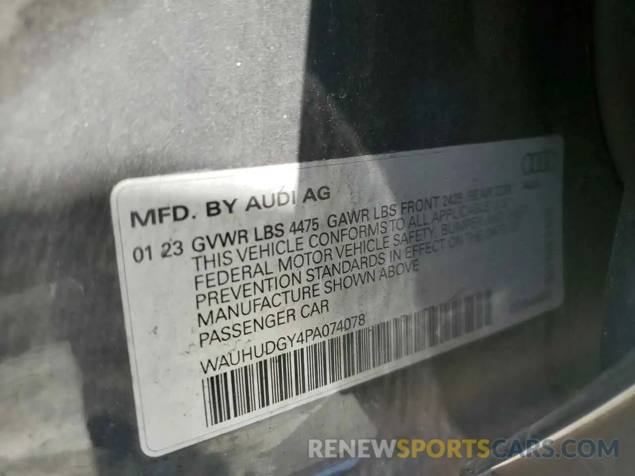 12 fotografías del automóvil dañado WAUHUDGY4PA074078 AUDI A3 2023