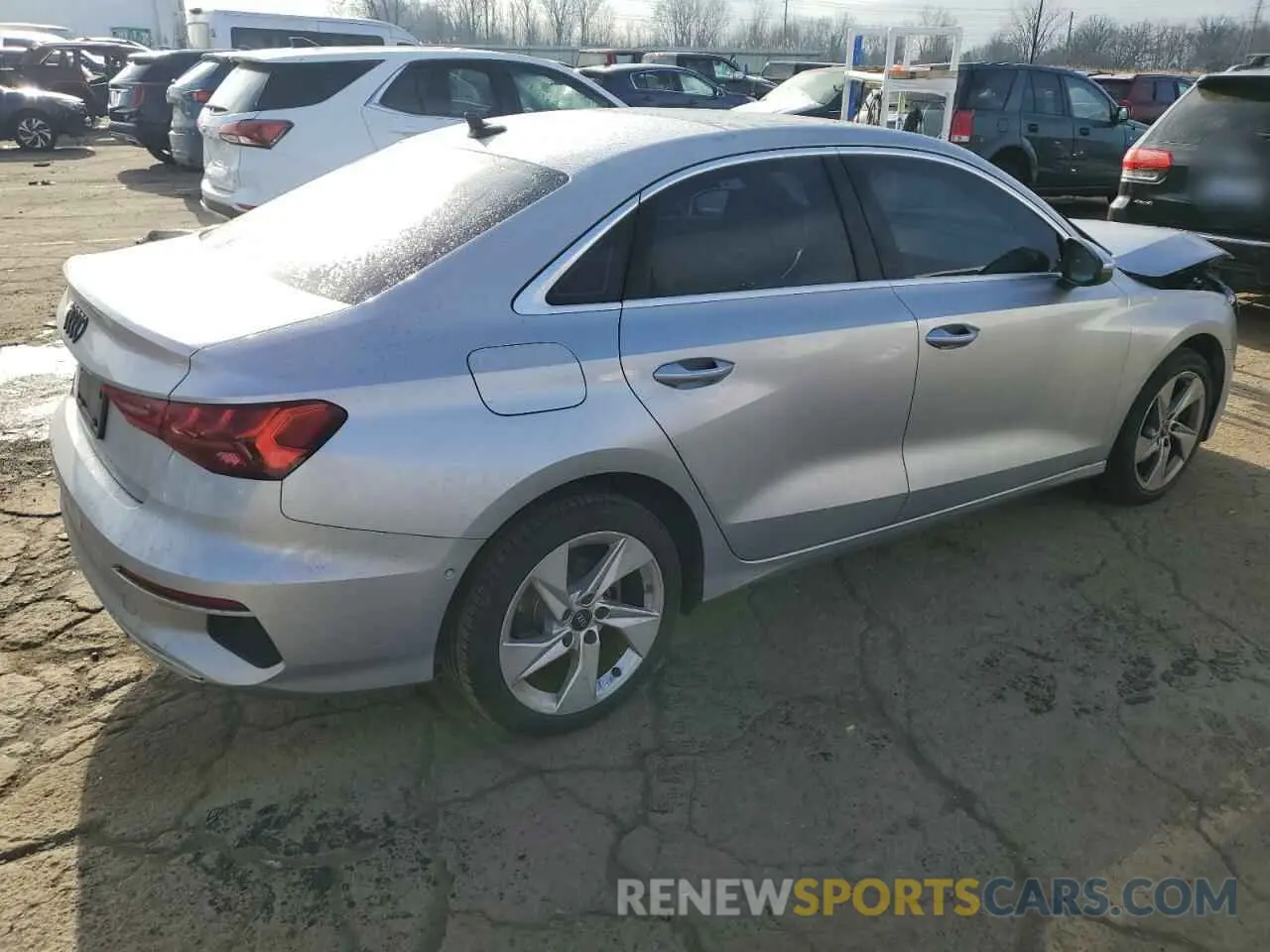 3 fotografías del automóvil dañado WAUHUDGY6PA078374 AUDI A3 2023