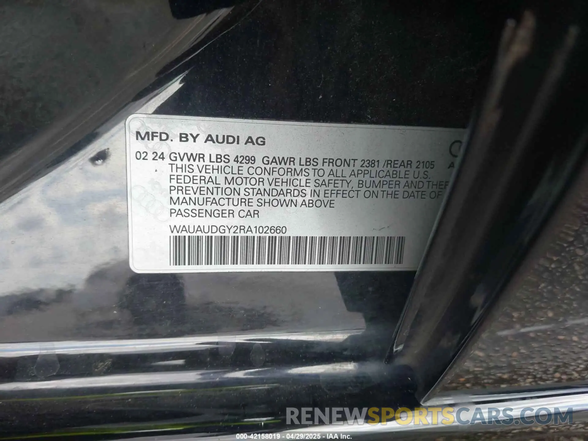 9 fotografías del automóvil dañado WAUAUDGY2RA102660 AUDI A3 2024