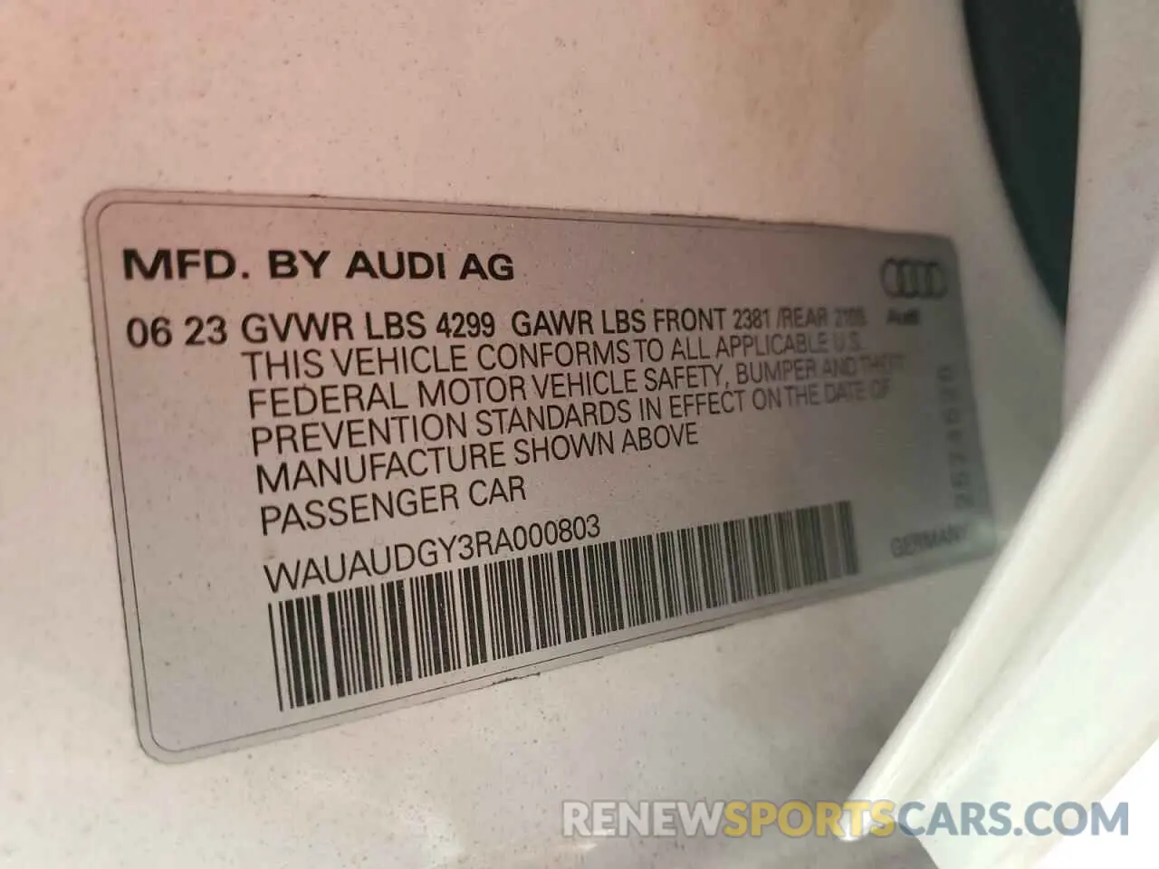 13 fotografías del automóvil dañado WAUAUDGY3RA000803 AUDI A3 2024