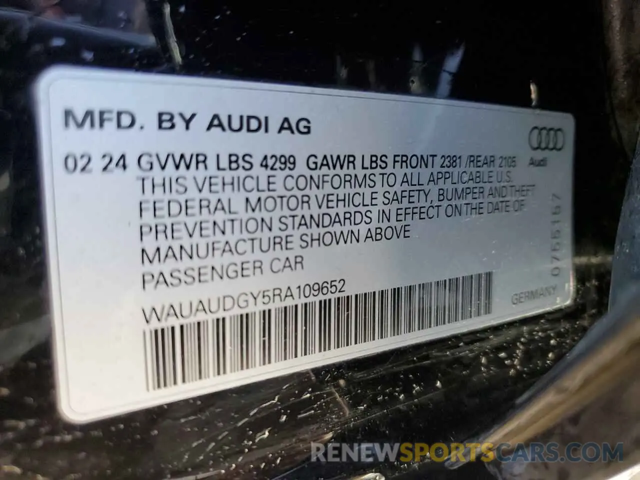 12 fotografías del automóvil dañado WAUAUDGY5RA109652 AUDI A3 2024