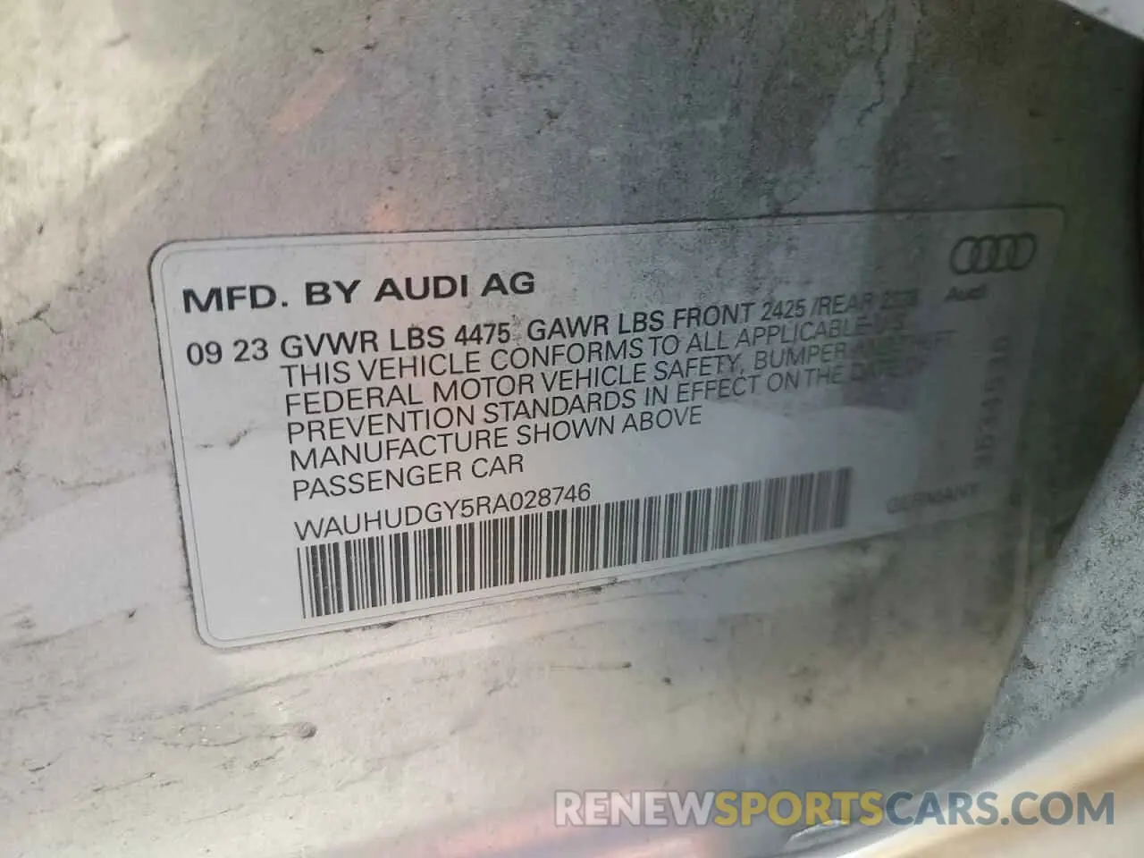 12 fotografías del automóvil dañado WAUHUDGY5RA028746 AUDI A3 2024