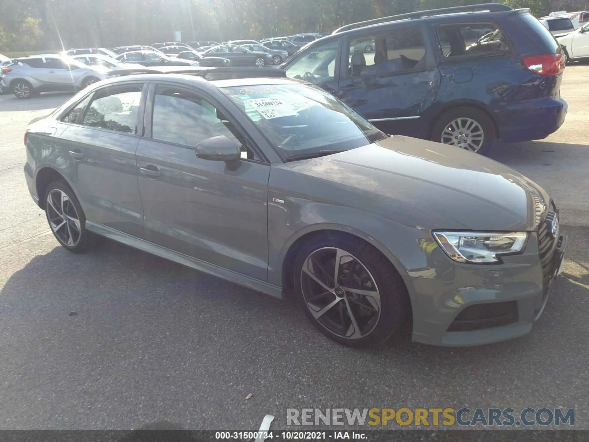 1 fotografías del automóvil dañado WAUBEGFF1LA090740 AUDI A3 SEDAN 2020