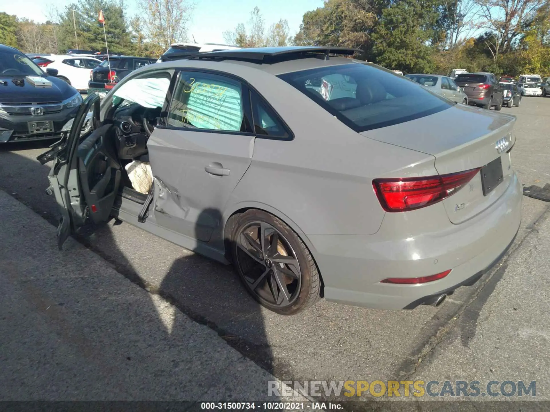 3 fotografías del automóvil dañado WAUBEGFF1LA090740 AUDI A3 SEDAN 2020