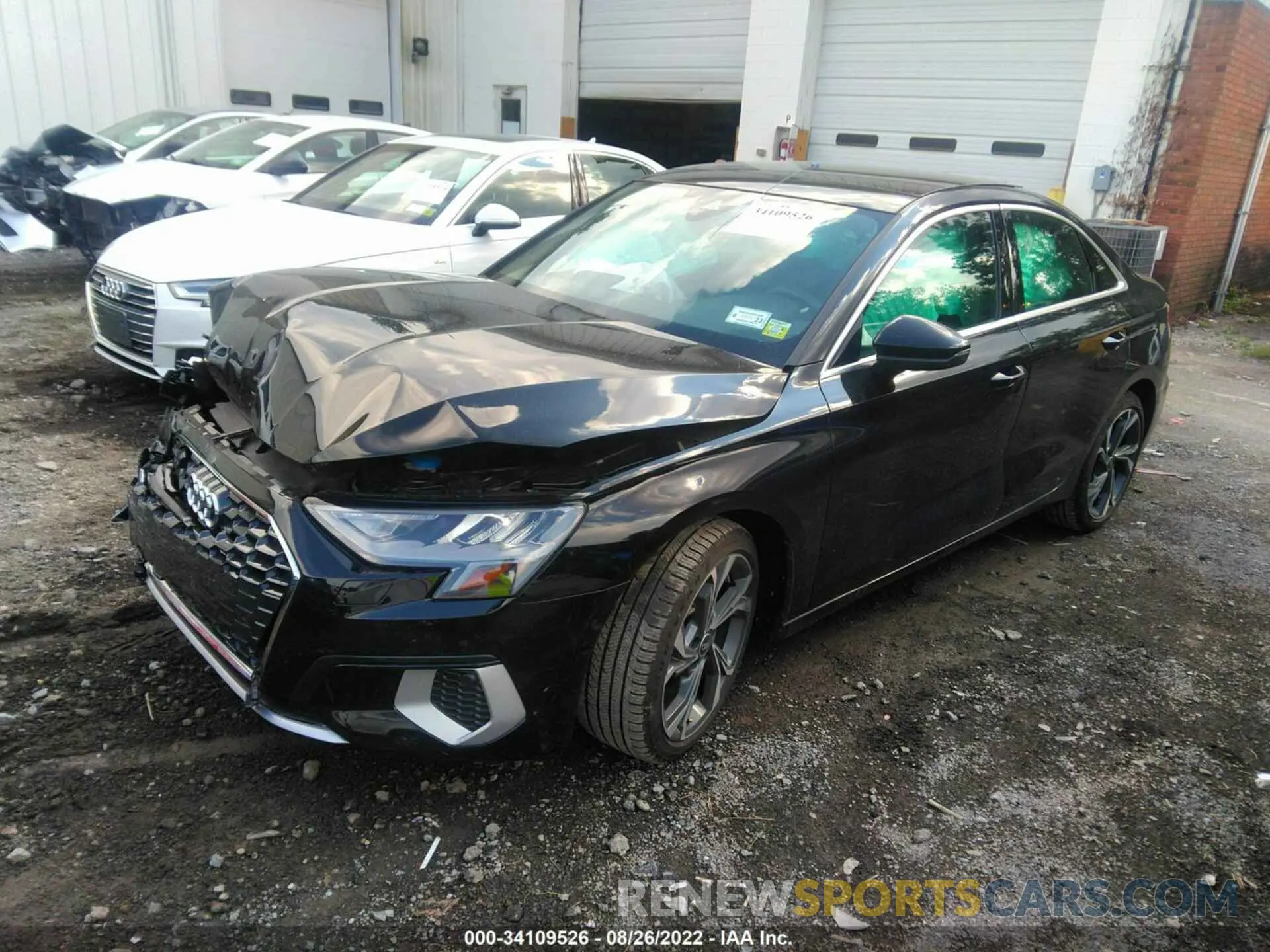 2 fotografías del automóvil dañado WAUGUDGY0NA060140 AUDI A3 SEDAN 2022