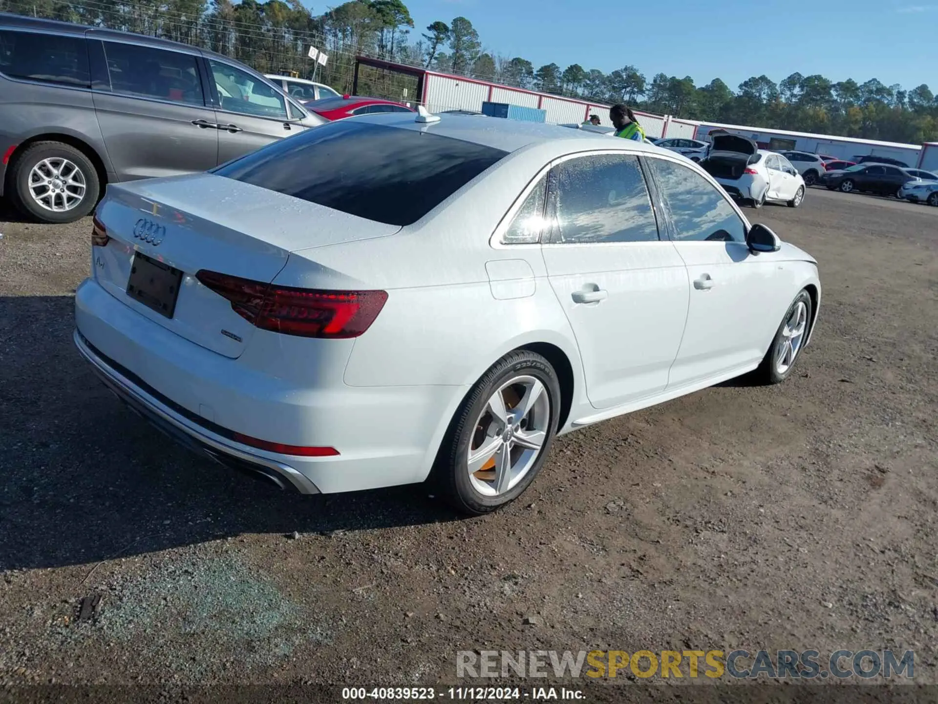 4 fotografías del automóvil dañado WAUDNAF40KA096953 AUDI A4 2019