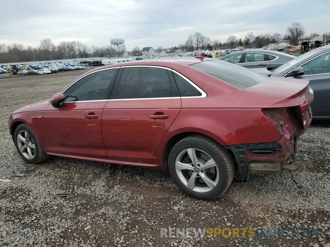 2 fotografías del automóvil dañado WAUDNAF42KN019767 AUDI A4 2019