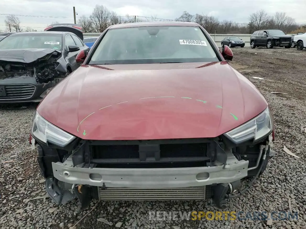 5 fotografías del automóvil dañado WAUDNAF42KN019767 AUDI A4 2019