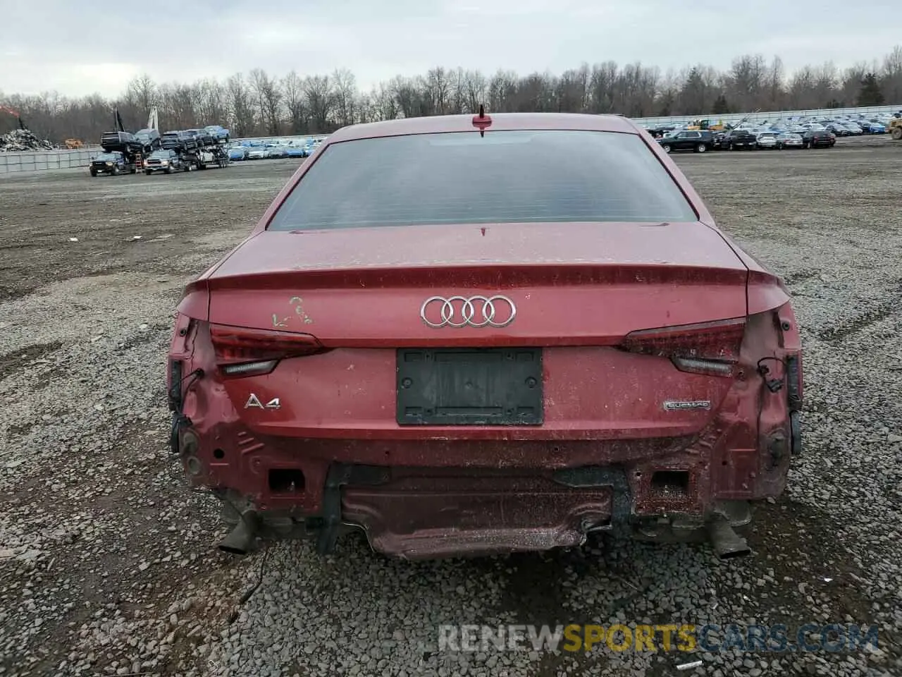 6 fotografías del automóvil dañado WAUDNAF42KN019767 AUDI A4 2019