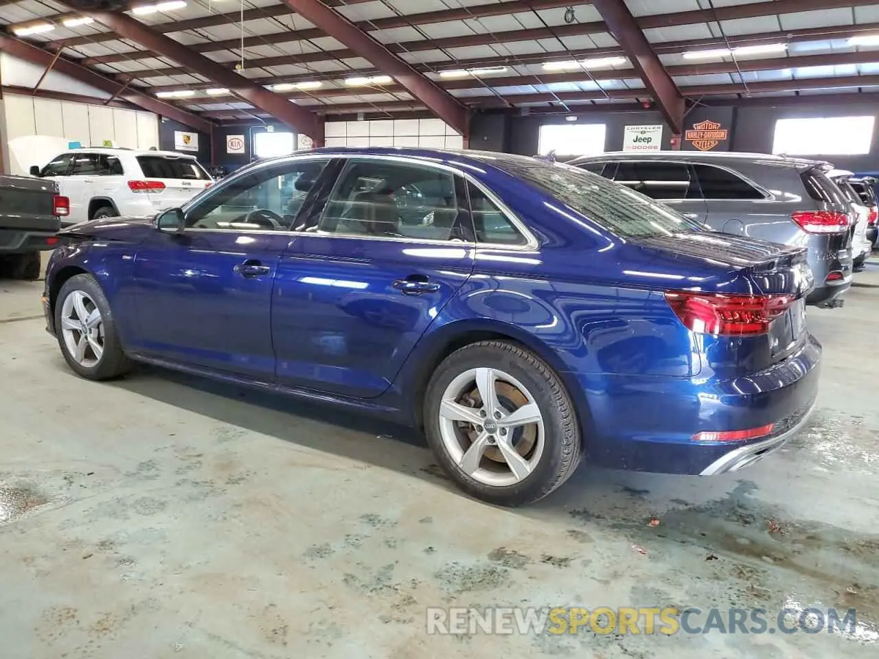 2 fotografías del automóvil dañado WAUDNAF44KA101930 AUDI A4 2019